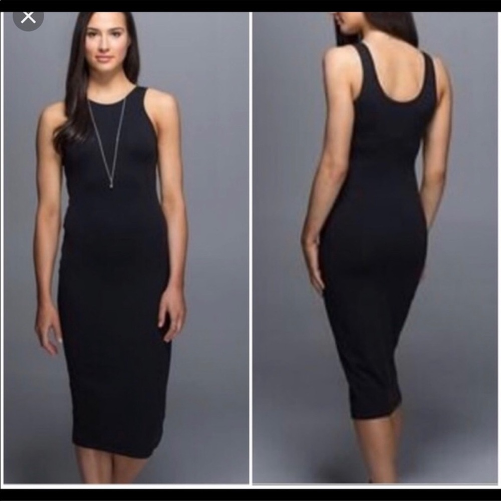 Lululemon RARE Lab Noir Tank Dress Black size 2 XS